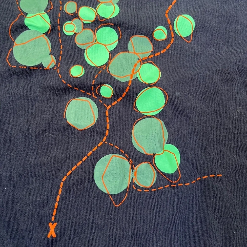 Arcteryx Womens Navy Blue Graphic Trail Map Short Sleeve T-Shirt Size Small S - Picture 2 of 6